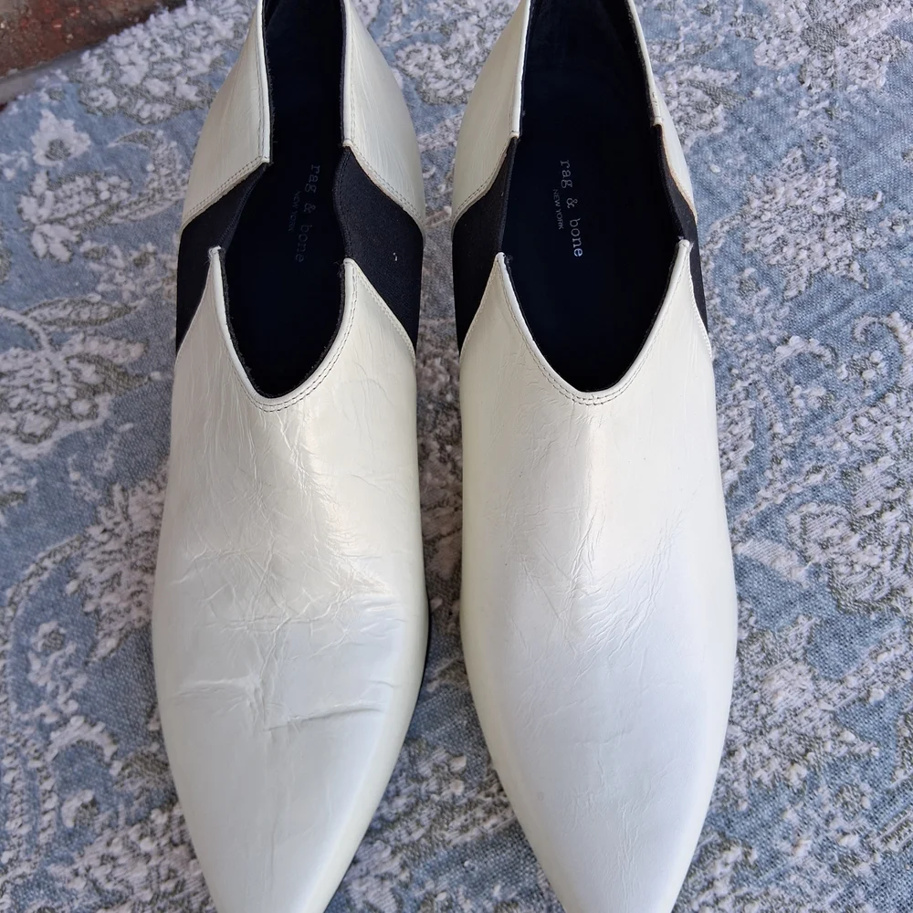 🛍 Rag & Bone Beha Chelsea Stiletto Pull-On Heeled Boots Italian Calf Leather - Picture 4 of 15